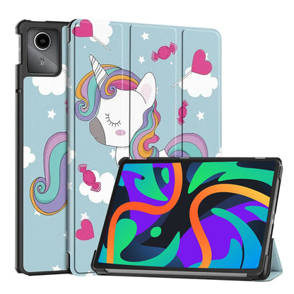 Funda para Lenovo Tab M11, Techsuit, FoldPro Unicorn, Multicolor