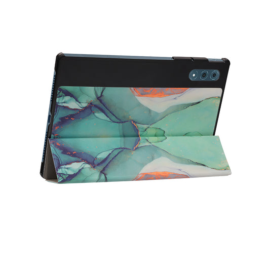Funda para Lenovo Yoga Tab Plus, Techsuit, FoldPro Green Time, Multicolor