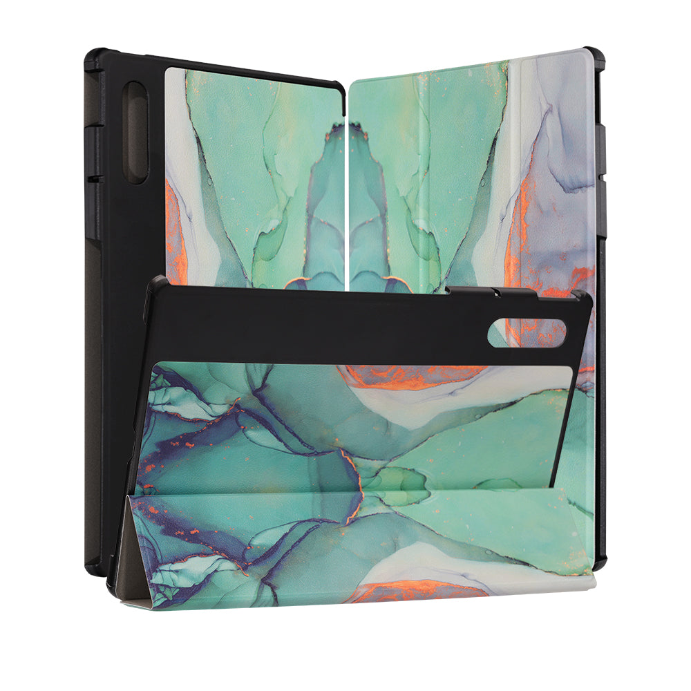 Funda para Lenovo Yoga Tab Plus, Techsuit, FoldPro Green Time, Multicolor