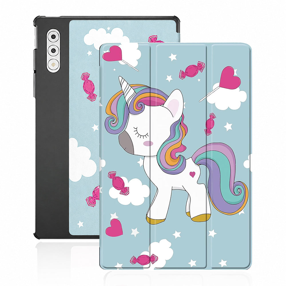 Funda para Lenovo Yoga Tab Plus, Techsuit, FoldPro Unicorn, Multicolor