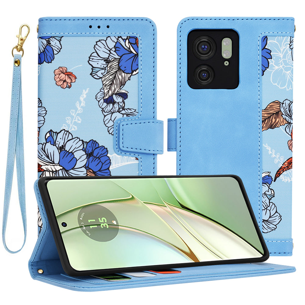 Funda para Motorola Edge (2023) / Edge 40, Techsuit, FlipCraft, Azul