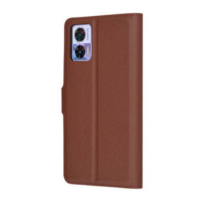 Funda para Motorola Edge 30 Neo, Techsuit, Leather Folio, Marrón