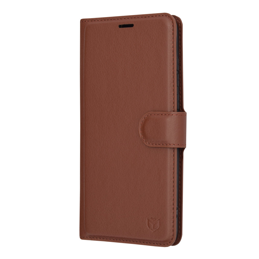 Funda para Motorola Edge 30 Neo, Techsuit, Leather Folio, Marrón