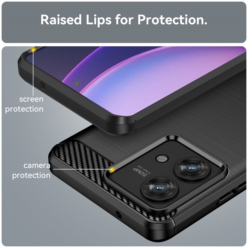 Funda para Motorola Edge 40 Neo, Techsuit, Carbono, Negra