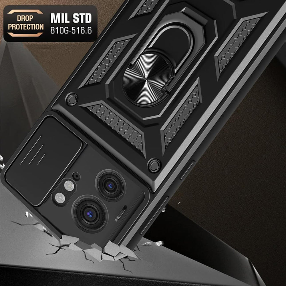 Funda para Motorola Edge 40, Techsuit, CamShield, Negra