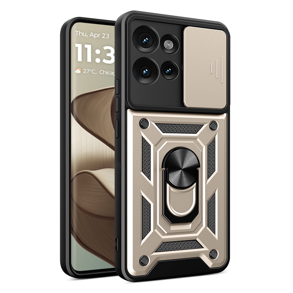 Funda para Motorola Edge 50 Fusion, Techsuit, CamShield, Dorada