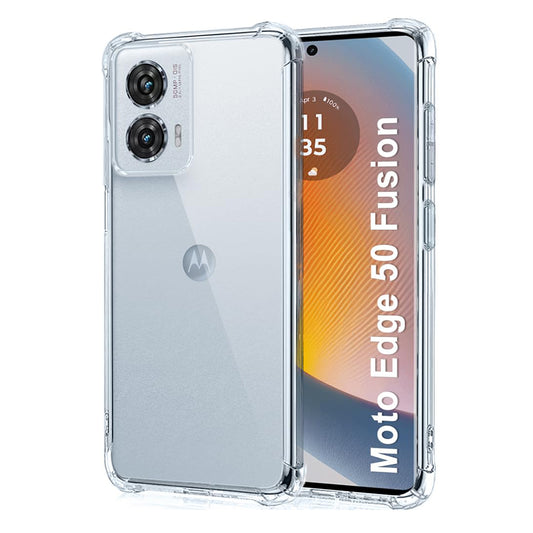 Funda para Motorola Edge 50 Fusion, Techsuit, Antichoque Transparente, Transparente
