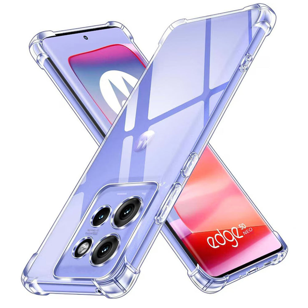 Funda para Motorola Edge 50 Neo, Techsuit, Antigolpes Transparente, Transparente