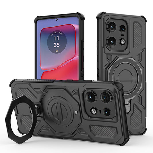 Funda para Motorola Edge 50 Pro, Techsuit, Carbon Shield Pro, Negra
