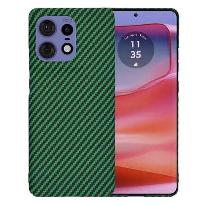 Funda para Motorola Edge 50 Pro, Techsuit, Carbonite FiberShell, Verde