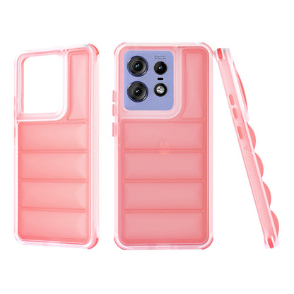 Funda para Motorola Edge 50 Pro, Techsuit, Wave Shield, Roja