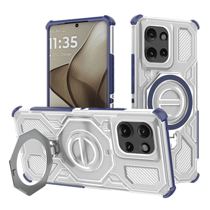 Funda para Motorola Edge 50, Techsuit, Carbon Shield Pro, Azul