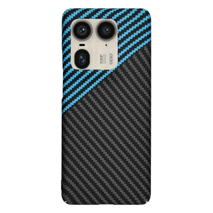 Funda para Motorola Edge 50 Ultra, Techsuit, Carbonite FiberShell, Negra Bleu