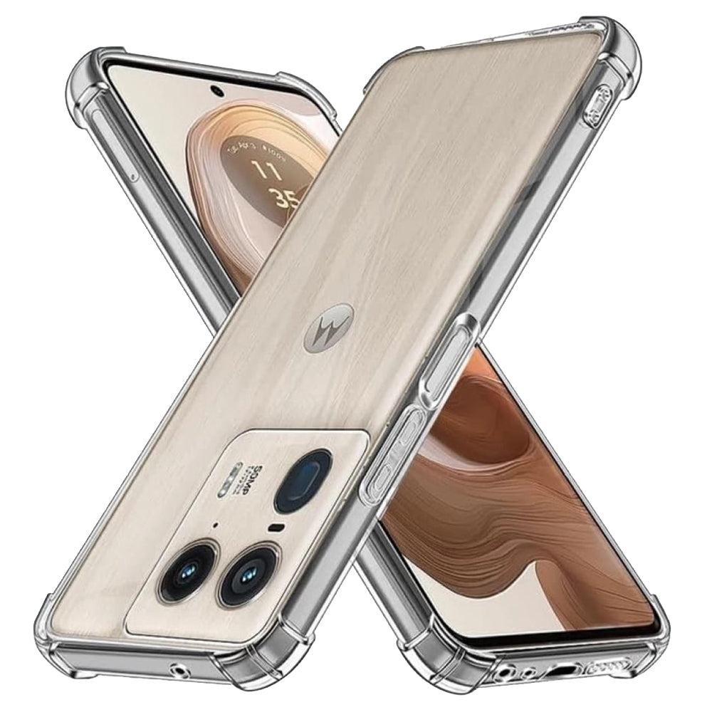 Funda para Motorola Edge 50 Ultra, Techsuit, Antichoque Transparente, Transparente