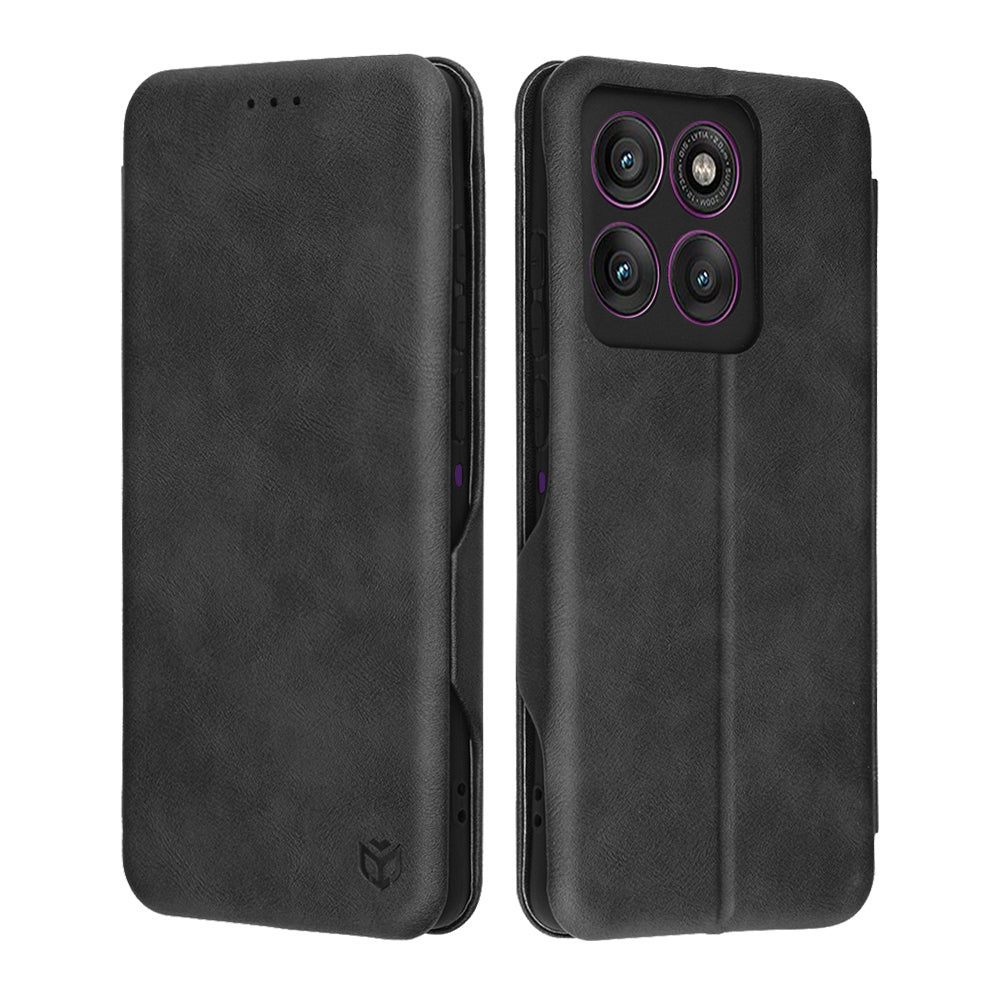 Funda para Motorola Edge 60 Pro, Techsuit, Safe Wallet Plus, Negra