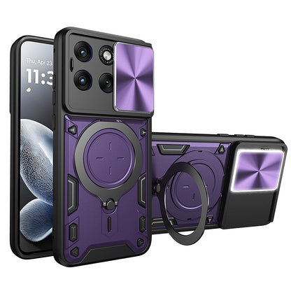 Funda para Motorola Edge 70 Fusion, Techsuit, CamGuard Pro, Morado