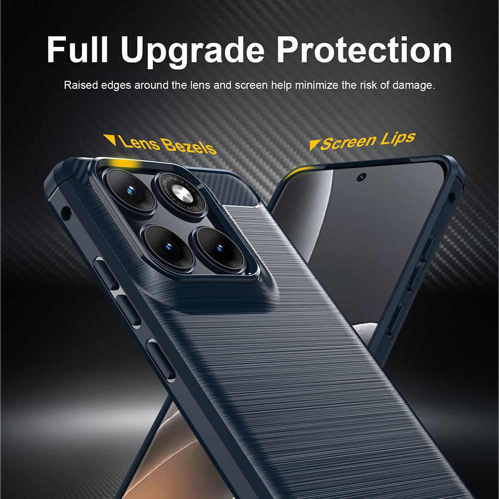 Funda para Motorola Edge 70 Fusion, Techsuit, Carbono, Azul