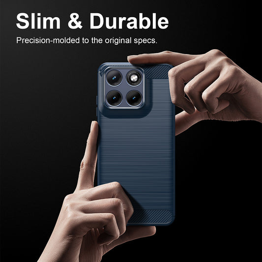 Funda para Motorola Edge 70 Fusion, Techsuit, Carbono, Azul