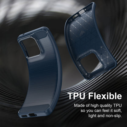 Funda para Motorola Edge 70 Fusion, Techsuit, Carbono, Azul