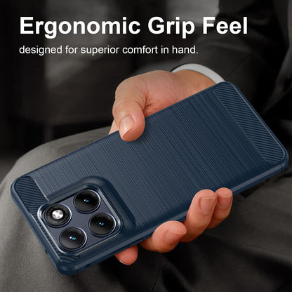 Funda para Motorola Edge 70 Fusion, Techsuit, Carbono, Azul