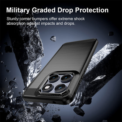 Funda para Motorola Edge 70 Fusion, Techsuit, Carbono, Negra