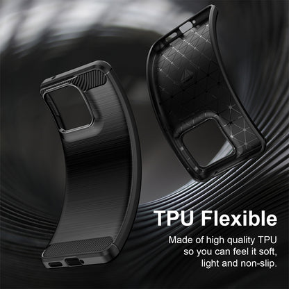 Funda para Motorola Edge 70 Fusion, Techsuit, Carbono, Negra