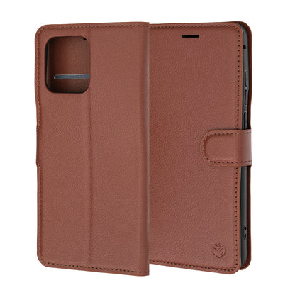 Funda para Motorola Edge 70 Fusion, Techsuit, Leather Folio, Marrón