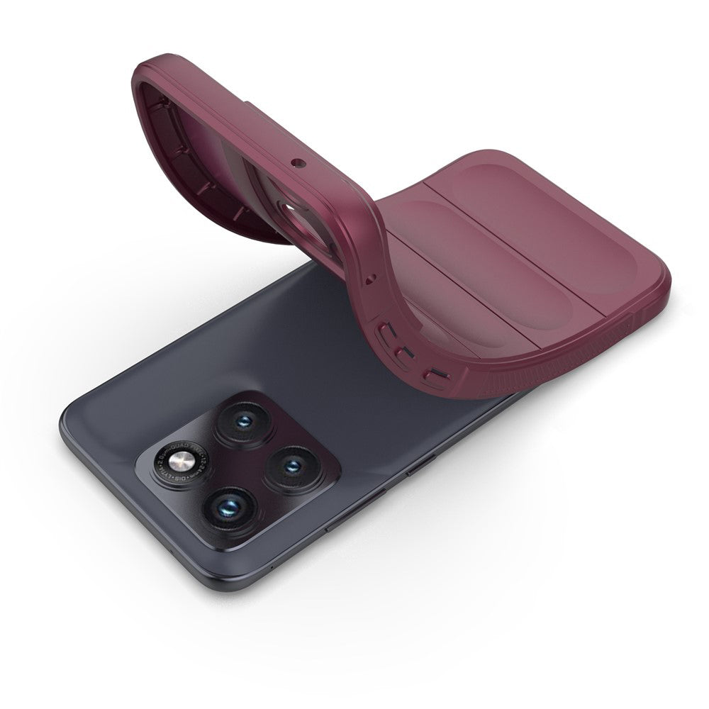 Funda para Motorola Edge 70 Fusion, Techsuit, Magic Shield, Vino
