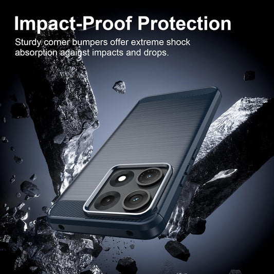 Funda para Motorola Edge 70 Max, Techsuit, Carbono, Azul