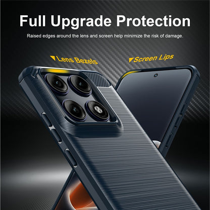 Funda para Motorola Edge 70 Pro, Techsuit, Carbono, Azul