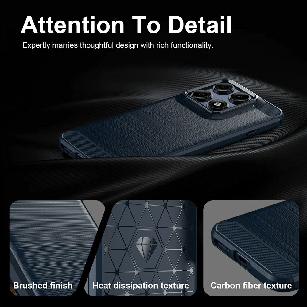 Funda para Motorola Edge 70 Pro, Techsuit, Carbono, Azul