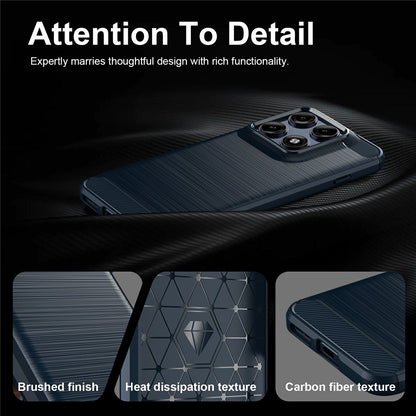Funda para Motorola Edge 70 Pro, Techsuit, Carbono, Azul
