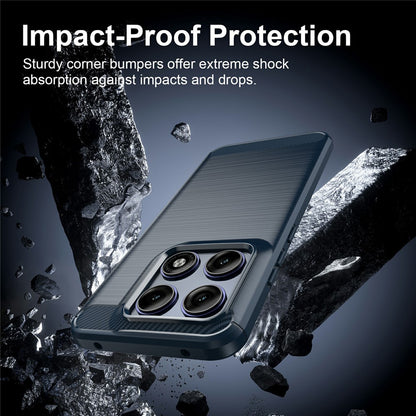 Funda para Motorola Edge 70 Pro, Techsuit, Carbono, Azul
