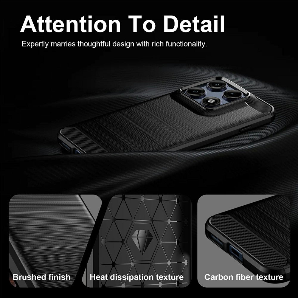 Funda para Motorola Edge 70 Pro, Techsuit, Carbono, Negra