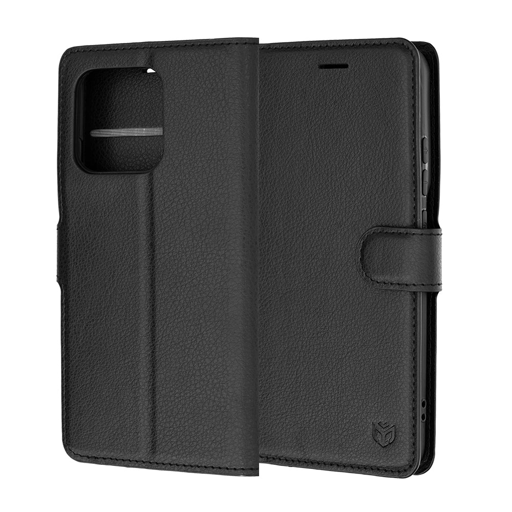 Funda para Motorola Edge 70 Pro, Techsuit, Leather Folio, Negra