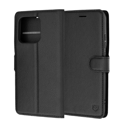 Funda para Motorola Edge 70 Pro, Techsuit, Leather Folio, Negra