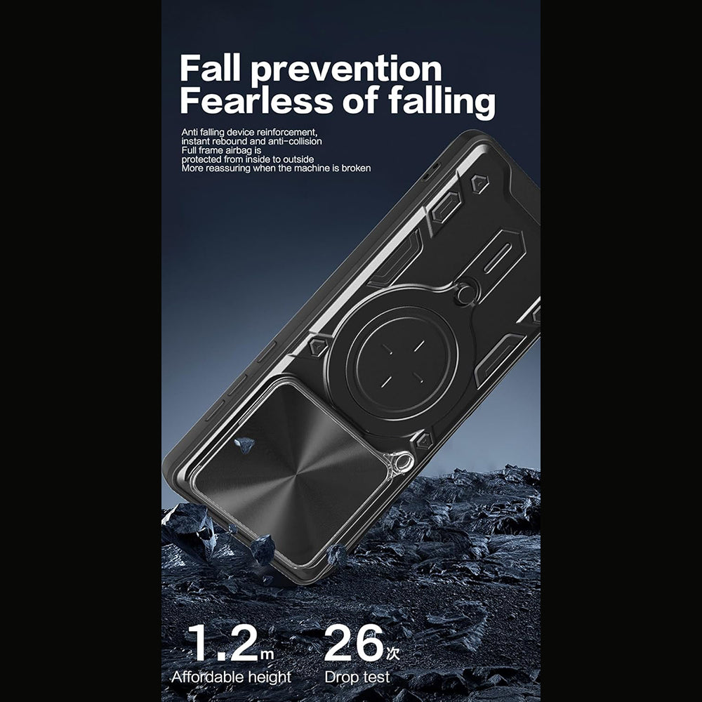 Funda para Motorola Edge 70, Techsuit, CamGuard Pro, Rosa Dorada