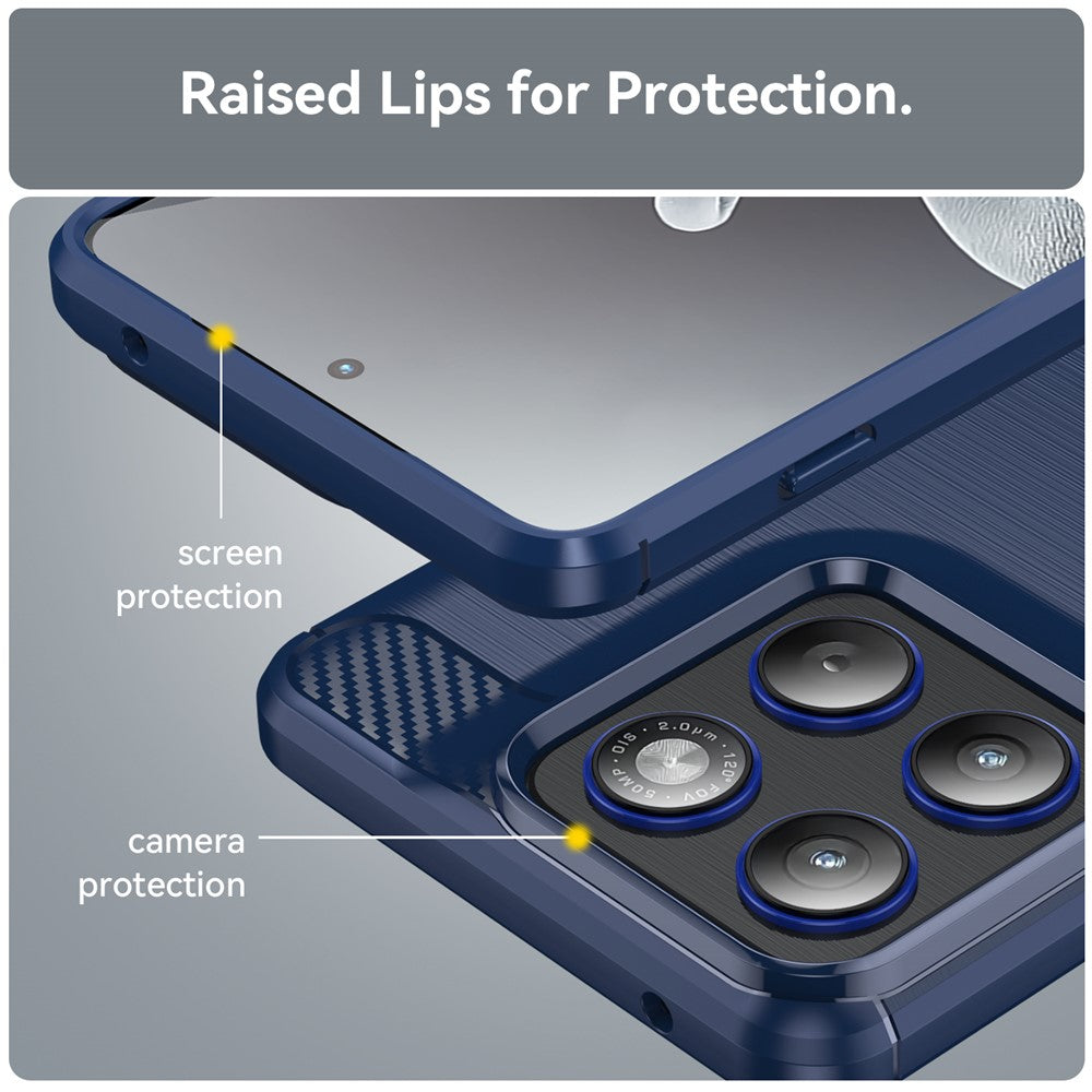 Funda para Motorola Edge 70, Techsuit, Carbono, Azul