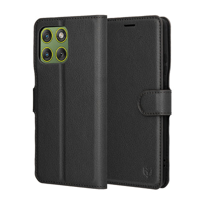 Funda para Motorola Edge 70, Techsuit, Leather Folio, Negra