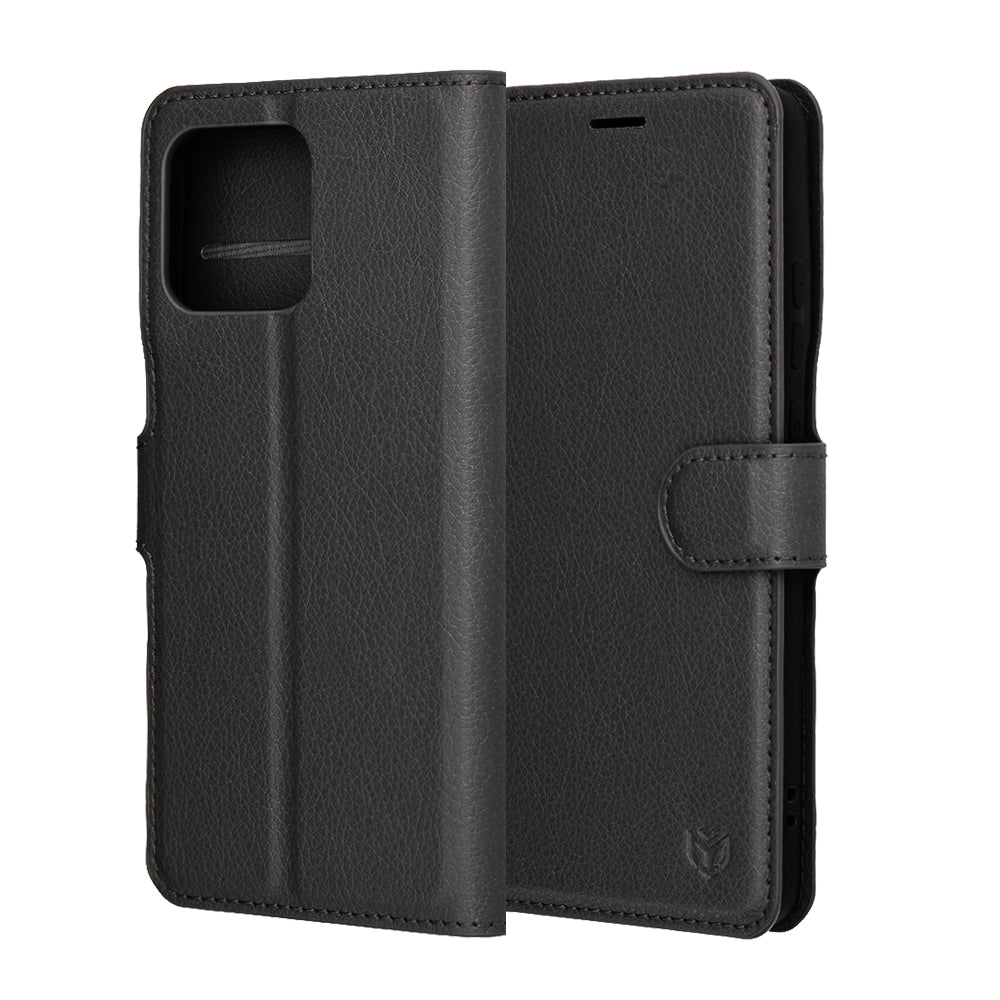 Funda para Motorola Edge 70, Techsuit, Leather Folio, Negra