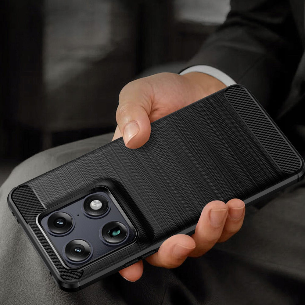 Funda para Motorola Edge 70 Ultra / Signature, Techsuit, Carbono, Negra