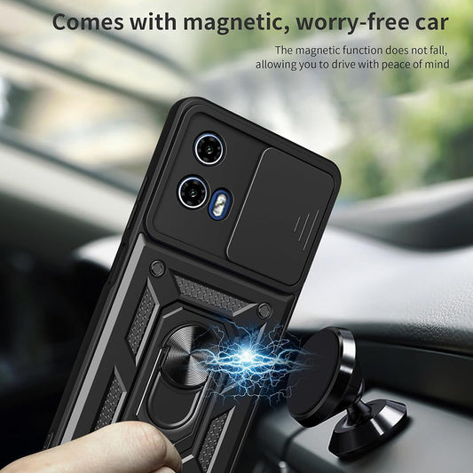 Funda para Motorola Moto G15 / G15 Power, Techsuit, CamShield, Negra