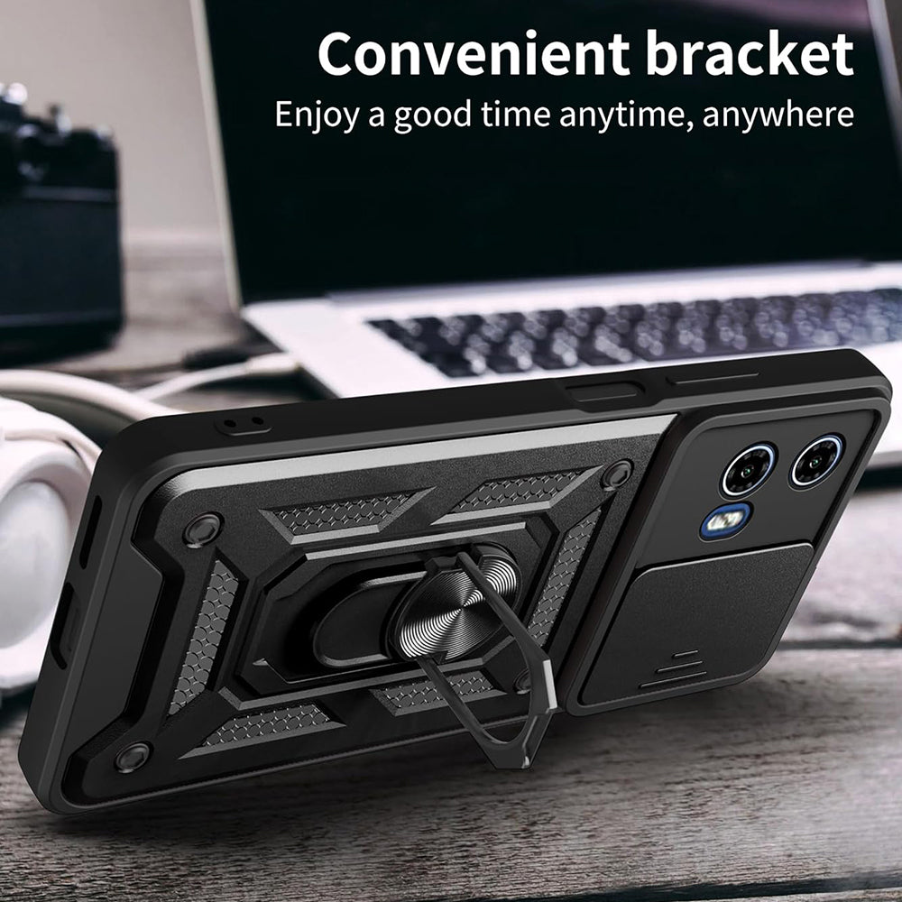 Funda para Motorola Moto G15 / G15 Power, Techsuit, CamShield, Negra