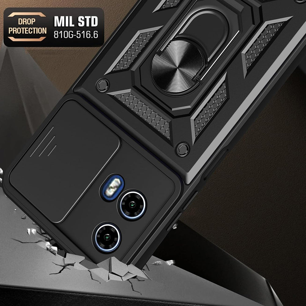 Funda para Motorola Moto G15 / G15 Power, Techsuit, CamShield, Negra