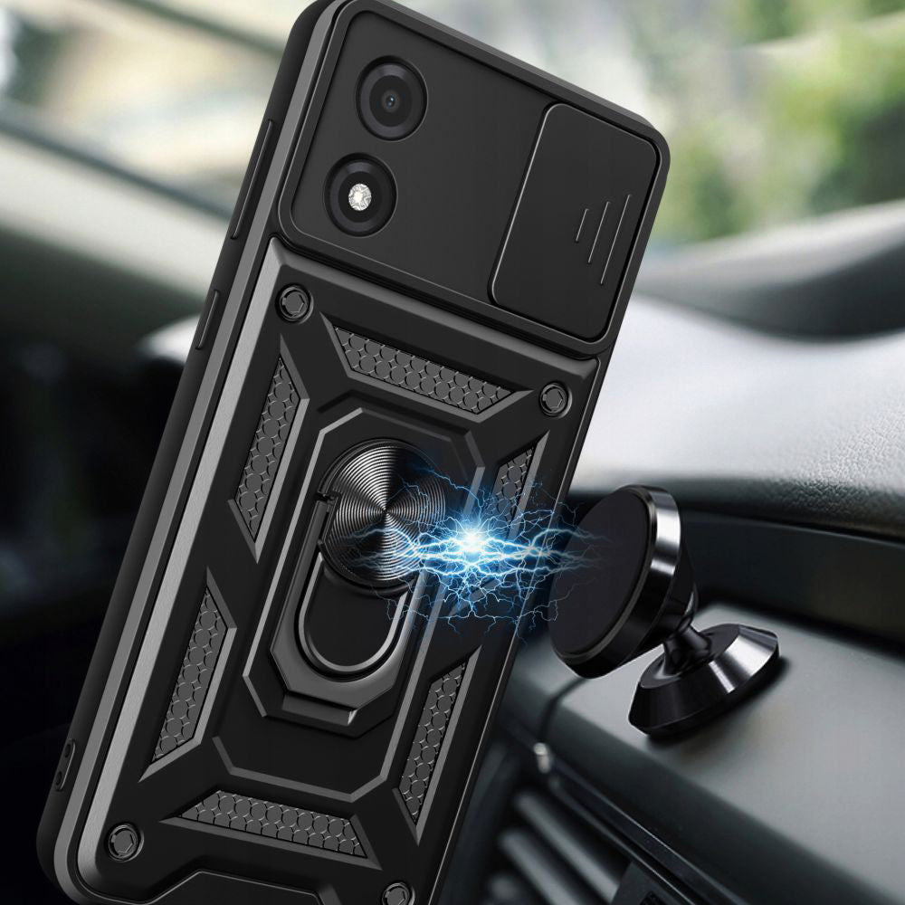 Funda para Motorola Moto E13, Techsuit, CamShield, Negra