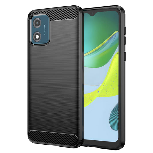 Funda para Motorola Moto E13, Techsuit, Carbono, Negra