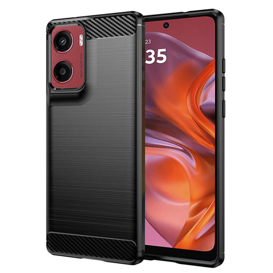 Funda para Motorola Moto E15 / G05, Techsuit, Carbono, Negra