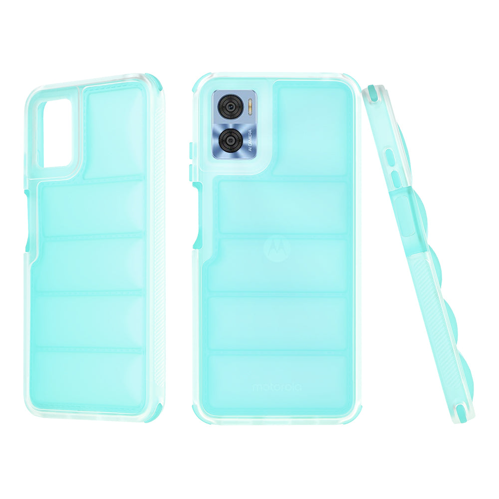 Funda para Motorola Moto E22i / E22, Techsuit, Wave Shield, Turquesa