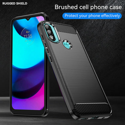 Funda para Motorola Moto E40 / E30 / E20, Techsuit, Carbono, Negra