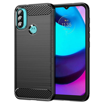 Funda para Motorola Moto E40 / E30 / E20, Techsuit, Carbono, Negra